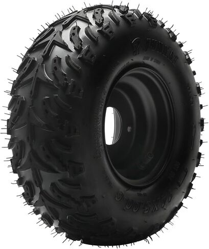 14x5.00-6 All-Terrain Go Kart & Mini Bike Tire with 6" Aluminum Rim, Tubeless ATV Wheel Assembly, 2-Ply 308lb Load, Universal Off-Road Quad, Golf Cart, UTV Front Hub 17mm in Kuwait