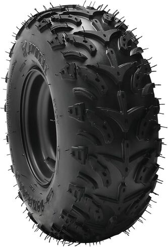 14x5.00-6 All-Terrain Go Kart & Mini Bike Tire with 6" Aluminum Rim, Tubeless ATV Wheel Assembly, 2-Ply 308lb Load, Universal Off-Road Quad, Golf Cart, UTV Front Hub 17mm in Kuwait