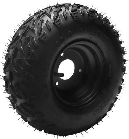 14x5.00-6 Go Kart Tire and Wheel Assembly, 6" Aluminum Rim, All-Terrain Tubeless Tire, 2-Pack with 17T Spline Rear Wheel Hubs for ATV, Mini Bike, Go Kart, Quad, UTV, Lawn Mower in Kuwait