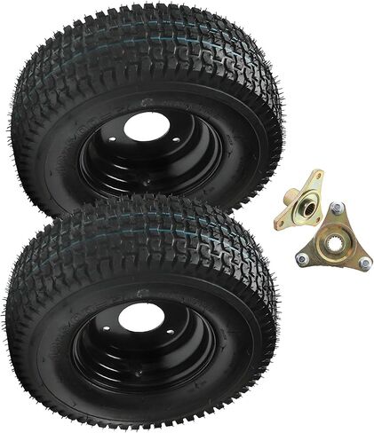 13x5.00-6 ATV Tubeless Tire & Rim Set with 17T Spline Rear Wheel Axle Hubs, 6" Rim, 4-Ply, for Go Kart, ATV, Mini Bike, Lawn Mower, Snowblower – 2 Pack in Kuwait