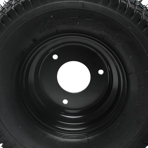 13x5.00-6 ATV Tubeless Tire & Rim Set with 17T Spline Rear Wheel Axle Hubs, 6" Rim, 4-Ply, for Go Kart, ATV, Mini Bike, Lawn Mower, Snowblower – 2 Pack in Kuwait