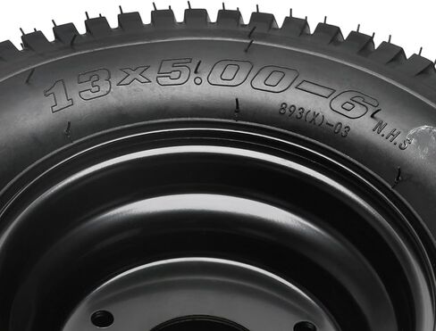 13x5.00-6 ATV Tubeless Tire & Rim Set with 17T Spline Rear Wheel Axle Hubs, 6" Rim, 4-Ply, for Go Kart, ATV, Mini Bike, Lawn Mower, Snowblower – 2 Pack in Kuwait
