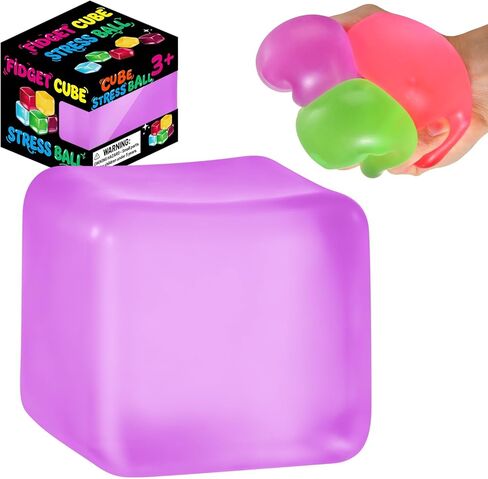 Squishy Cube for Kids & Adults, Ice Cube Squishy Slow Rising Squishy Fidget Toys, Squeeze Toys for Stress Relief, Classroom Prizes Party Favors Birthday Gifts(Blue) in Kuwait