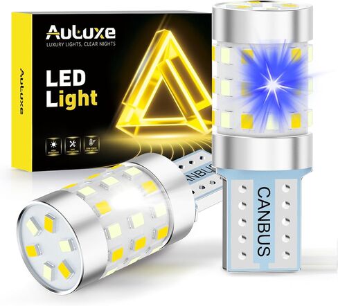 168 2825 W5W T10 CAN-Bus LED لمبة مزدوجة اللون أبيض/أزرق جليدي مفاتيح خلفية للسيارة الداخلية لخريطة القبة وأضواء لوحة القيادة، حزمة من 2 in Kuwait