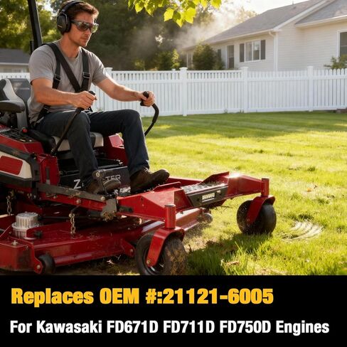 مجموعة وحدة الإشعال 21121-6005 متوافقة مع محركات Kawasaki FD671D FD711D FD750D 4 السكتة الدماغية استبدال OEM 21121-0730 21121-2091 مع شمعة الإشعال in Kuwait