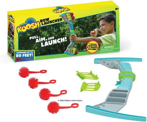 Koosh Bow Launcher - ألعاب خارجية للأطفال - ألعاب الشاطئ - ألعاب للبالغين والعائلة - رياضة خارجية - لعبة الهدف - للأعمار من 5 سنوات فما فوق in Kuwait