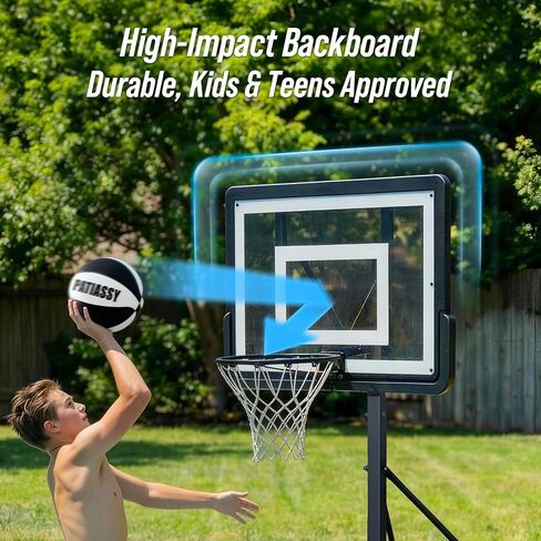 Pool Basketball Hoop – Height Adjustable 57" to 68" Portable Poolside Basketball Hoop with Wheels, Glow-in-Dark Backboard & LED Rim, Glow Ball + Standard Ball, Indoor Outdoor Night Games in Kuwait