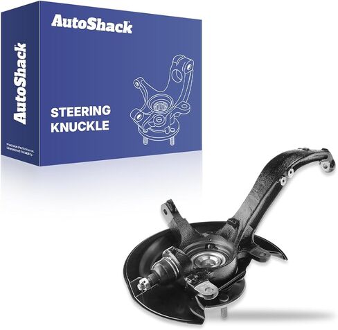 AutoShack Front Loaded Steering Knuckle and Wheel Hub Bearing Assembly - Driver Side for Honda, Accord 2003-2007, FWD L4 2.4L - with ABS in Kuwait
