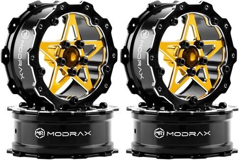 عجلات Super RC مقاس 1.8 بوصة (46 مم)، عجلة Beadlock من الألومنيوم CNC تناسب المحور SCX24 TRX4M FCX24 Ascent 18، متوافقة مع إطارات RC مقاس 1.0 بوصة/1.2 بوصة/1.3 بوصة (أرجواني) in Kuwait