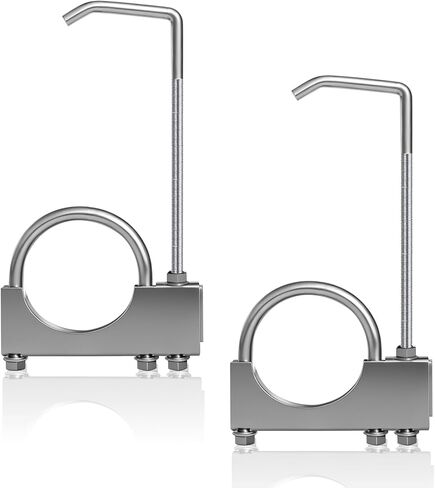 2.5" Universal Exhaust Clamp with Hanger, Rear Muffler Hanger Exhaust Hangers Exhaust System Hanger for Car Truck 2.5" Exhaust Pipe (2 PCS) in Kuwait