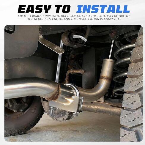 2.5" Universal Exhaust Clamp with Hanger, Rear Muffler Hanger Exhaust Hangers Exhaust System Hanger for Car Truck 2.5" Exhaust Pipe (2 PCS) in Kuwait