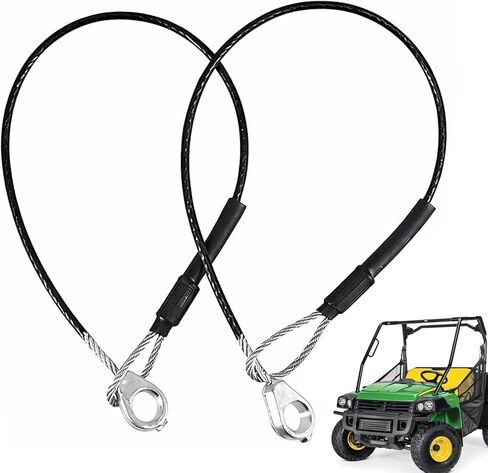 كابل الباب الخلفي M159508، قطعتان، استبدال كابل دعم صندوق الشحن 15 بوصة، متوافق مع John Deere Gator HPX615E XUV625i XUV825E XUV835M XUV855M in Kuwait