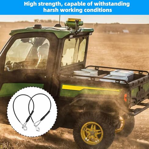 كابل الباب الخلفي M159508، قطعتان، استبدال كابل دعم صندوق الشحن 15 بوصة، متوافق مع John Deere Gator HPX615E XUV625i XUV825E XUV835M XUV855M in Kuwait