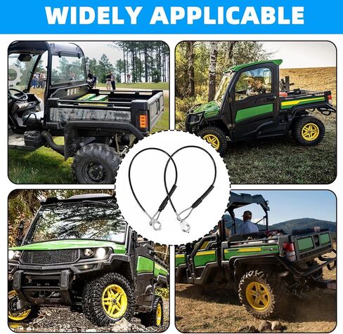 كابل الباب الخلفي M159508، قطعتان، استبدال كابل دعم صندوق الشحن 15 بوصة، متوافق مع John Deere Gator HPX615E XUV625i XUV825E XUV835M XUV855M in Kuwait
