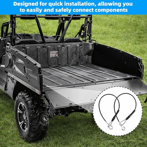 كابل الباب الخلفي M159508، قطعتان، استبدال كابل دعم صندوق الشحن 15 بوصة، متوافق مع John Deere Gator HPX615E XUV625i XUV825E XUV835M XUV855M in Kuwait