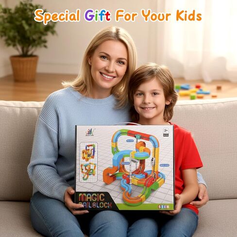 Electric Train Set for Kids,3D Infinity Flexible Track, DIY Track Building Kits with Train and Traffic Signs Traffic, STEM Gravity-Defying Learning Toy for Boys Girls 4 5 6 7 8 Birthday in Kuwait