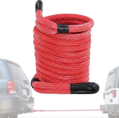 Kinetic Recovery Rope Kit with Soft Shackles MBS of 33900 lbs and WLL of 11300 lbs High Elasticity Heavy-Duty Tow Straps for UTV ATV Truck Car and Tractor Off-Road Rescue in Kuwait
