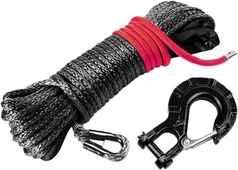 Synthetic Winch Rope Kit Winch Hook Pull Strap Outdoor Traction Rescue FSM in Kuwait