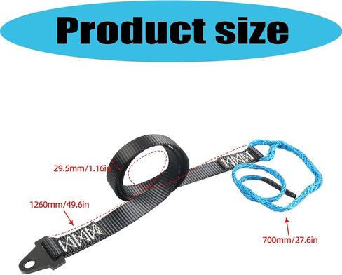 64 Inch Long Winch Strap with Metal Fixing Plate High Strength Snow Plow Cable ABS Perfect for UTV Use Heavy Duty Winch Rope in Kuwait