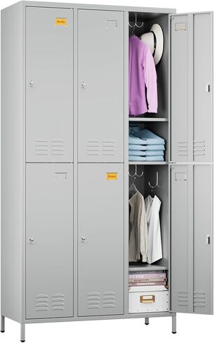 METAN Metal Locker for School Office Gym Bedroom,9 Doors Steel Storage Lockers Cabinet for Employees,Industrial Storage with Padlock,Assembly Required,Dark Gray in Kuwait