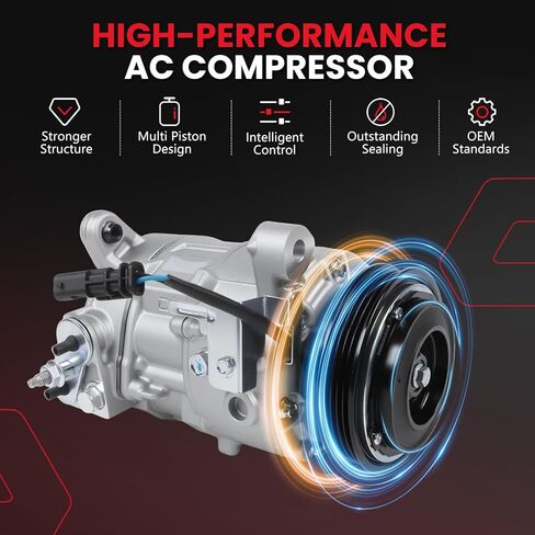 AC Compressor with Clutch for Chevy Silverado 1500 2014-2019, for Chevy Suburban Tahoe & G-M-C Yukon XL 2015-2020, for G-M-C Sierra 1500 2014-2019 in Kuwait