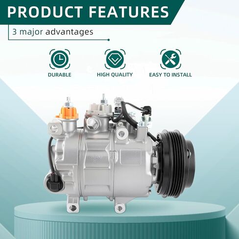 AUTOKAY A/C Compressor with Clutch for Ford Focus 2.0L 2014 2015 2016 2017 2018 Air Conditioning Replaces 178399 EV6Z19703A in Kuwait