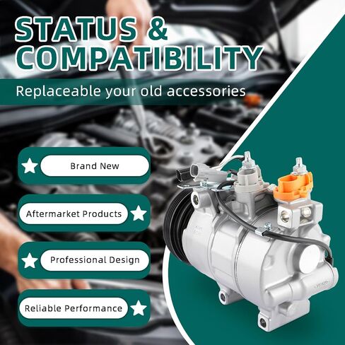 AUTOKAY A/C Compressor with Clutch for Ford Focus 2.0L 2014 2015 2016 2017 2018 Air Conditioning Replaces 178399 EV6Z19703A in Kuwait