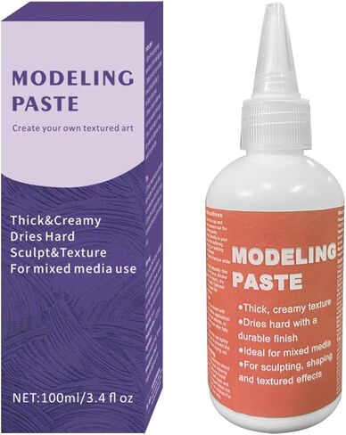 White Modeling Paste, Texture Paste Paint for Craft, Modeling Craft Set,Sculpture Art Kit, Perfect for Christmas, Halloween, Thanksgiving & New Year Gifts, 3.5oz/Jar in Kuwait
