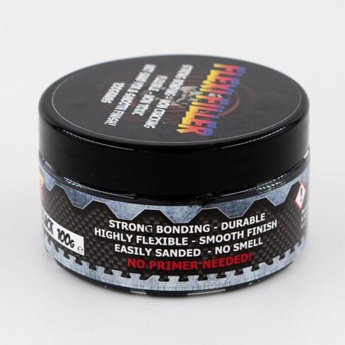Flexi Paint Flexi Filler - Black, 100g (3.5 oz) | Flexible Crack & Seam Filler for Foam, Cosplay, Leather, Plastics | Smooth, Sandable, Paintable Surface | Ideal for Costume & Prop Making in Kuwait