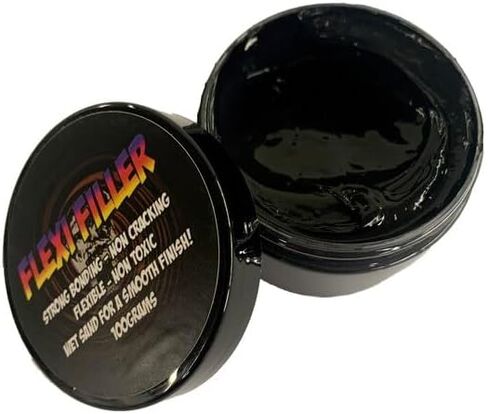 Flexi Paint Flexi Filler - Black, 100g (3.5 oz) | Flexible Crack & Seam Filler for Foam, Cosplay, Leather, Plastics | Smooth, Sandable, Paintable Surface | Ideal for Costume & Prop Making in Kuwait