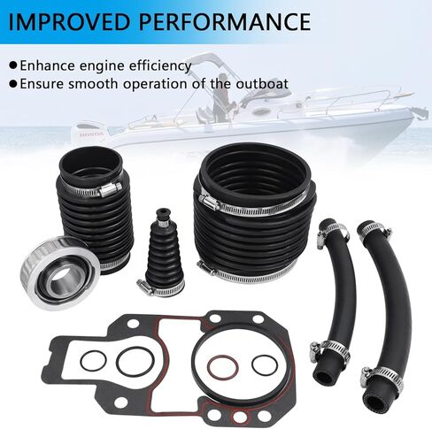 مجموعة منفاخ إصلاح الختم 803097T1 متوافقة مع محركات MerCruiser Alpha One Gen I Stern مع كابل U-Joint/Shift/منفاخ العادم ومحمل Gimbal، لـ Sierra 18-8213 18-2601-1 in Kuwait