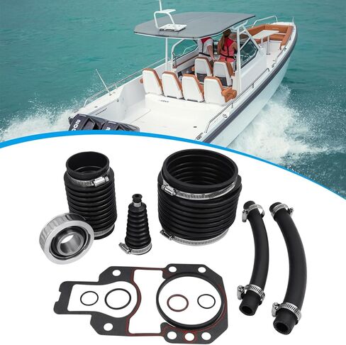 مجموعة منفاخ إصلاح الختم 803097T1 متوافقة مع محركات MerCruiser Alpha One Gen I Stern مع كابل U-Joint/Shift/منفاخ العادم ومحمل Gimbal، لـ Sierra 18-8213 18-2601-1 in Kuwait