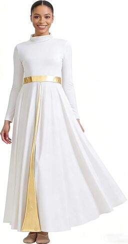 Praise Dance Dress for Women Worship Long Dress Liturgical Dancewear Fit Full Length Church Costume in Saudi Arabia