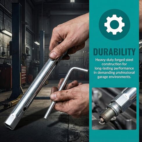 19576S Spark Plug Wrench 8-Inch 5/8" & 13/16" Spark Plugs Removal Tool Compatible with B-riggs S-tratton Engines Replaces 19374S/19374/690966/19576/19576S in Kuwait