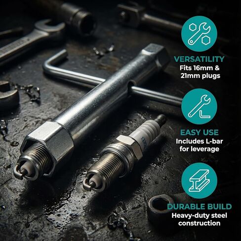 19576S Spark Plug Wrench 8-Inch 5/8" & 13/16" Spark Plugs Removal Tool Compatible with B-riggs S-tratton Engines Replaces 19374S/19374/690966/19576/19576S in Kuwait