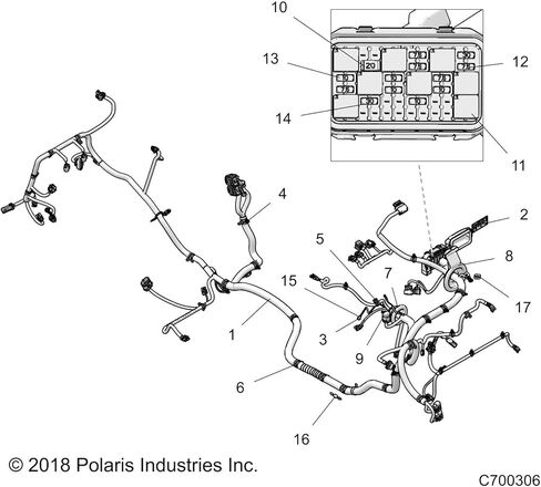 Polaris 2414693 Chassis Harness RZR XP EPS Trails Rocks Premium 1000 2019-2022 in Kuwait