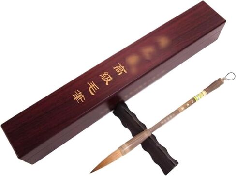 Wolf Hair Brush Boxed White Ox Horn Wolf Hair Calligraphy Brush Seal Script Running and Cursive Tip Pen in Kuwait
