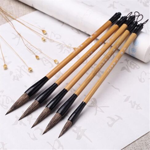 Chinese Calligraphy Brushes Pen Set Stone Badger Hair Calligraphies Pen Landscape Ink Painting Calligraphy Brush Set in Kuwait