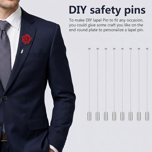 20Pcs Metal Stick Pin, Copper Long Needle Eye Pin with Stopper Ends Round Ball Metal Brooch Boutonniere Sticks Pins Stick for Jewelry Making for DIY Craft Jewelry Making Accessories in Kuwait