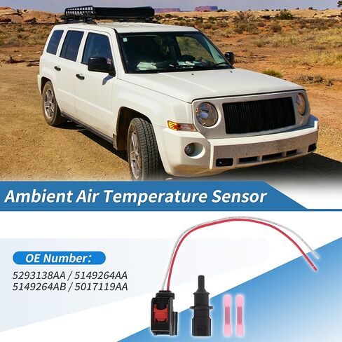 No.5293138AA مستشعر درجة حرارة الهواء المحيط لـ Ram 3500 6.7 ديزل 11-12 لـ Dodge Journey 2.4 3.6 09-20 لـ Jeep Compass 07-17 مع موصل ضفيرة الأسلاك in Kuwait