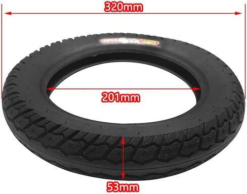 مجموعة الإطارات والأنابيب الداخلية البديلة مقاس 12-1/2 × 2-1/4 بوصة، باللون الأسود، لعربات الأطفال والدراجات البخارية in Kuwait
