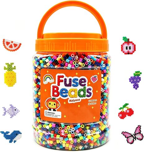 Malynme Fuse Beads, 30 Colors 13000 Pcs 5mm Fuse Beads Kit, Melty Beads Refill for DIY Projects in Kuwait