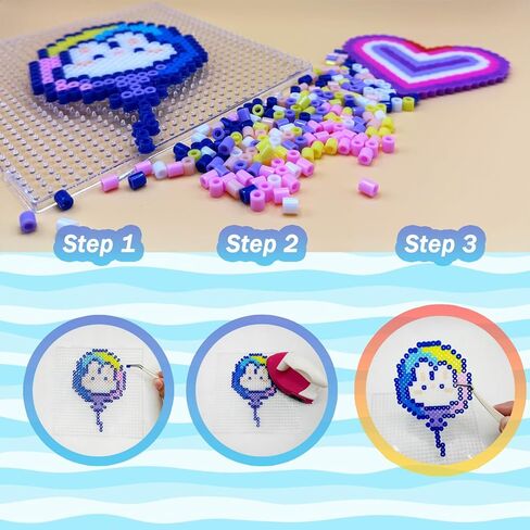 Malynme Fuse Beads, 30 Colors 13000 Pcs 5mm Fuse Beads Kit, Melty Beads Refill for DIY Projects in Kuwait