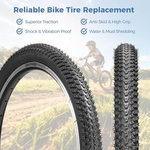 قطعتان من إطارات الدراجة مقاس 24/26 × 1.95 وقطعتان من أنبوب الدراجة مقاس 24/26 × 1.75-2.215 بوصة مع أدوات إصلاح الإطارات، إطارات دراجة قابلة للطي مقاس 24 بوصة إطار دراجة جبلية مقاس 26 بوصة، إطارات دراجة جبلية محمولة in Saudi Arabia