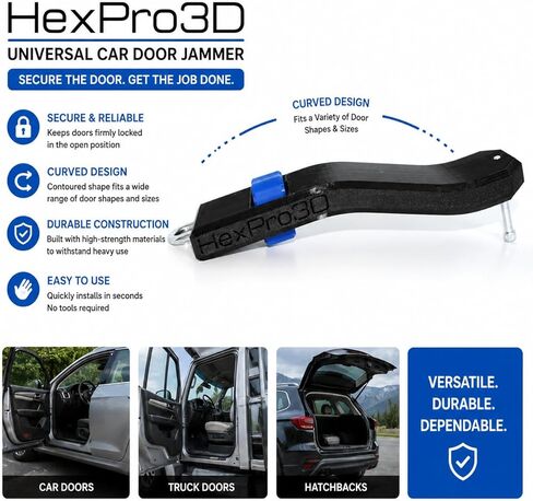 Door Prop Tool – Universal Car Door Jammer for Auto Repair, Detailing & Body Work – Secure Hold for Doors, Cars, Trucks & SUVs, Trunks & Hatchbacks in Kuwait
