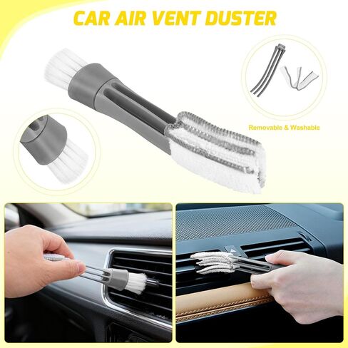 Nilight 15PCS Car Detailing Kit Auto Cleaning Tools Wash Set with Storage Carry Bag Beginners Easy to Use for Interior Exterior Car Care Clean Windshield Dashboard Seat Air Vents Wheels Tires, Yellow in Saudi Arabia