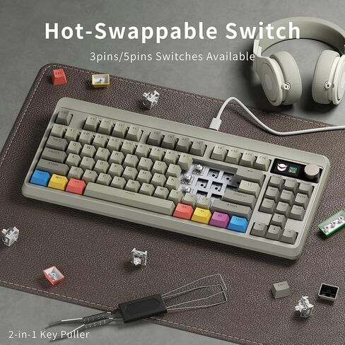 XVX HE68 Hall Effect Keyboard,Rapid Trigger Gaming Keyboard Mode Adjustable Actuation, 8KHz Polling Rate, 60 Percent Wired RGB Backlit Mechanical Key board w IMD Keycaps for Mac/Win-White- Ice Crack in Saudi Arabia