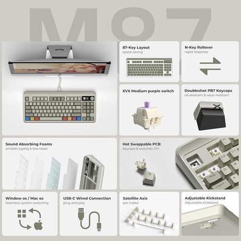 XVX HE68 Hall Effect Keyboard,Rapid Trigger Gaming Keyboard Mode Adjustable Actuation, 8KHz Polling Rate, 60 Percent Wired RGB Backlit Mechanical Key board w IMD Keycaps for Mac/Win-White- Ice Crack in Saudi Arabia