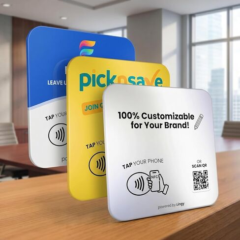 بطاقة عمل NFC رقمية ذكية مخصصة - بطاقة صنبور مخصصة مع رمز الاستجابة السريعة - مشاركة غير محدودة، بدون رسوم شهرية، بدون اشتراك مدى الحياة - متوافقة مع iPhone وAndroid، مشاركة فورية للاتصال in Kuwait