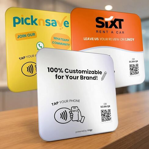بطاقة عمل NFC رقمية ذكية مخصصة - بطاقة صنبور مخصصة مع رمز الاستجابة السريعة - مشاركة غير محدودة، بدون رسوم شهرية، بدون اشتراك مدى الحياة - متوافقة مع iPhone وAndroid، مشاركة فورية للاتصال in Kuwait